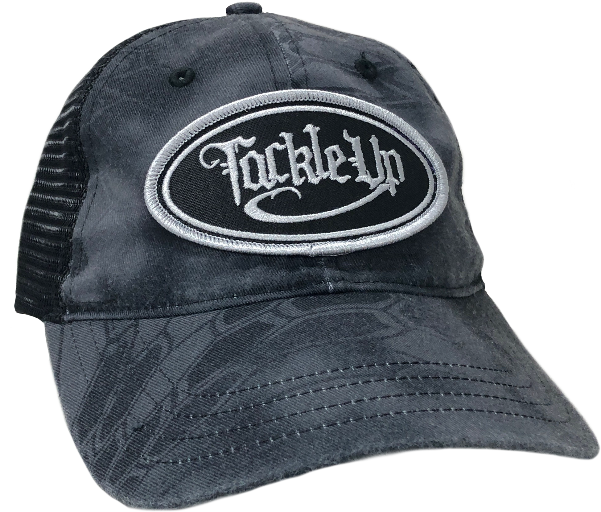 Garment Washed Trucker Hat - Kryptek Typhon/Black