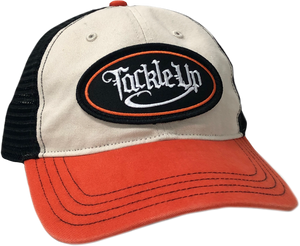 Garment Washed Trucker Hat - Stone/Black/Orange (ORIOLES)